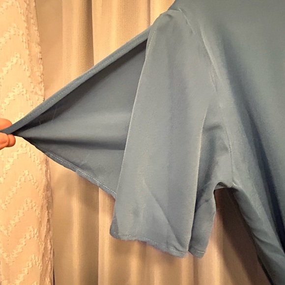 Deep Self  Womens V Neck Short Sleeve Split Wrap Maxi Dress S #91 - Picture 6 of 9